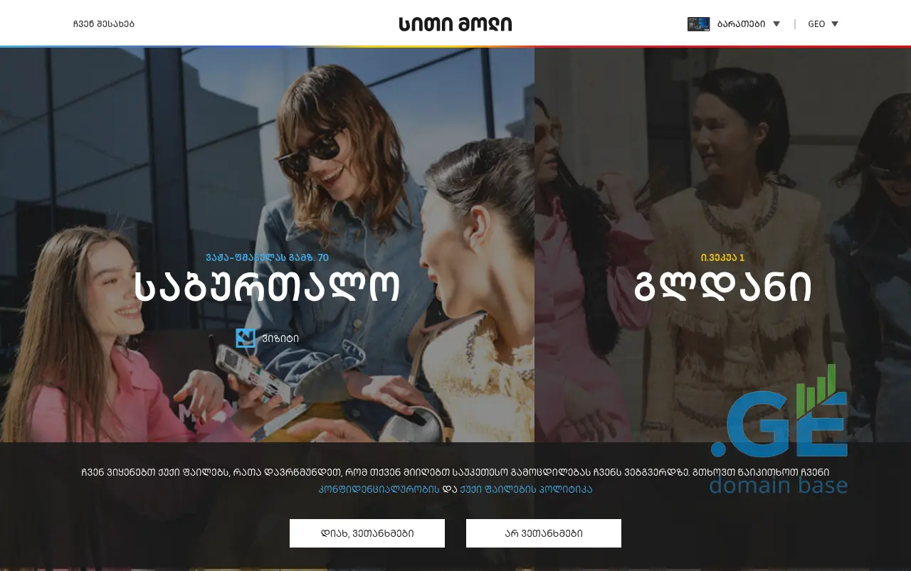 Screenshot of the site thecitymall.ge