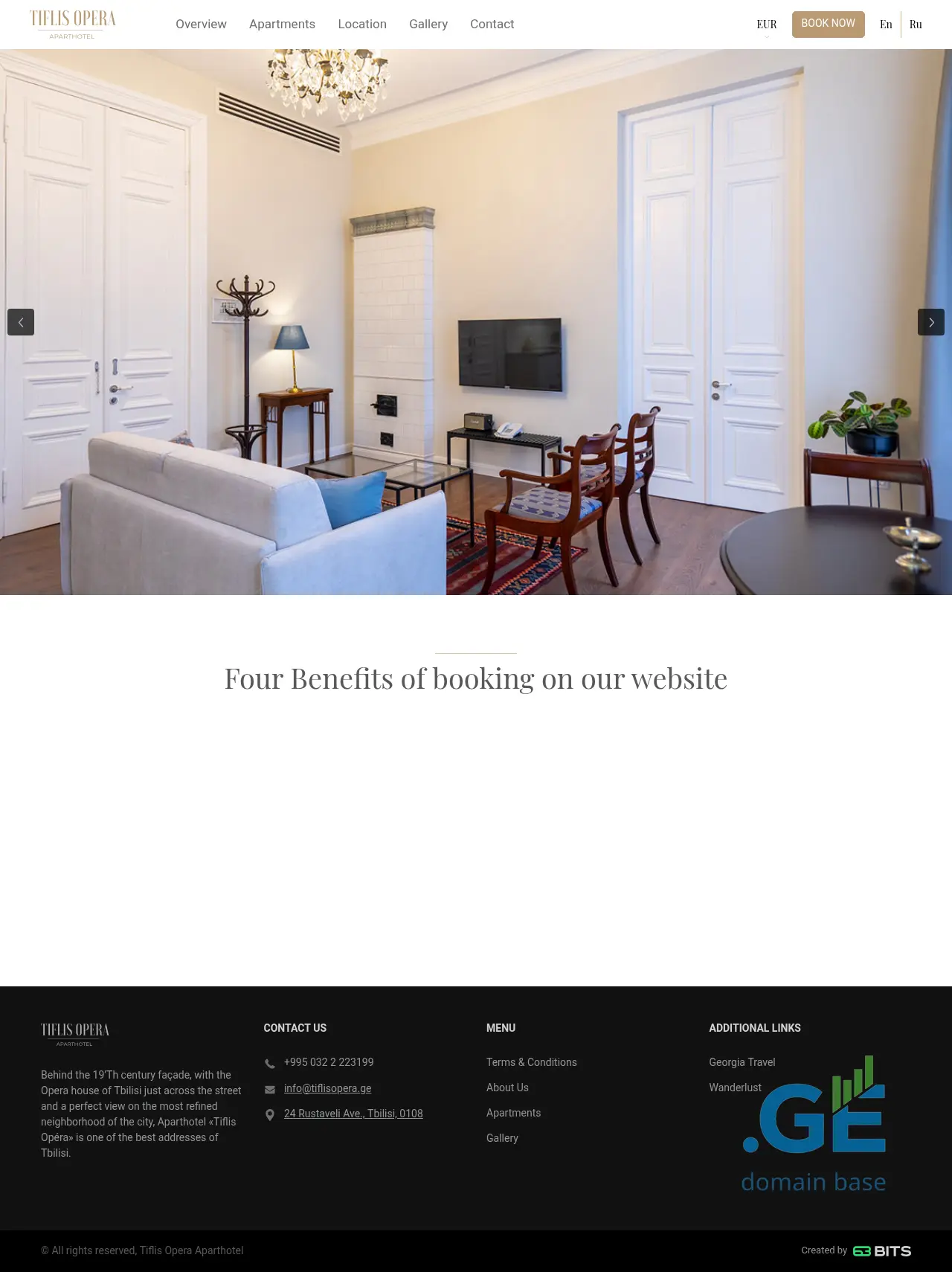Screenshot of the site tiflisopera.ge