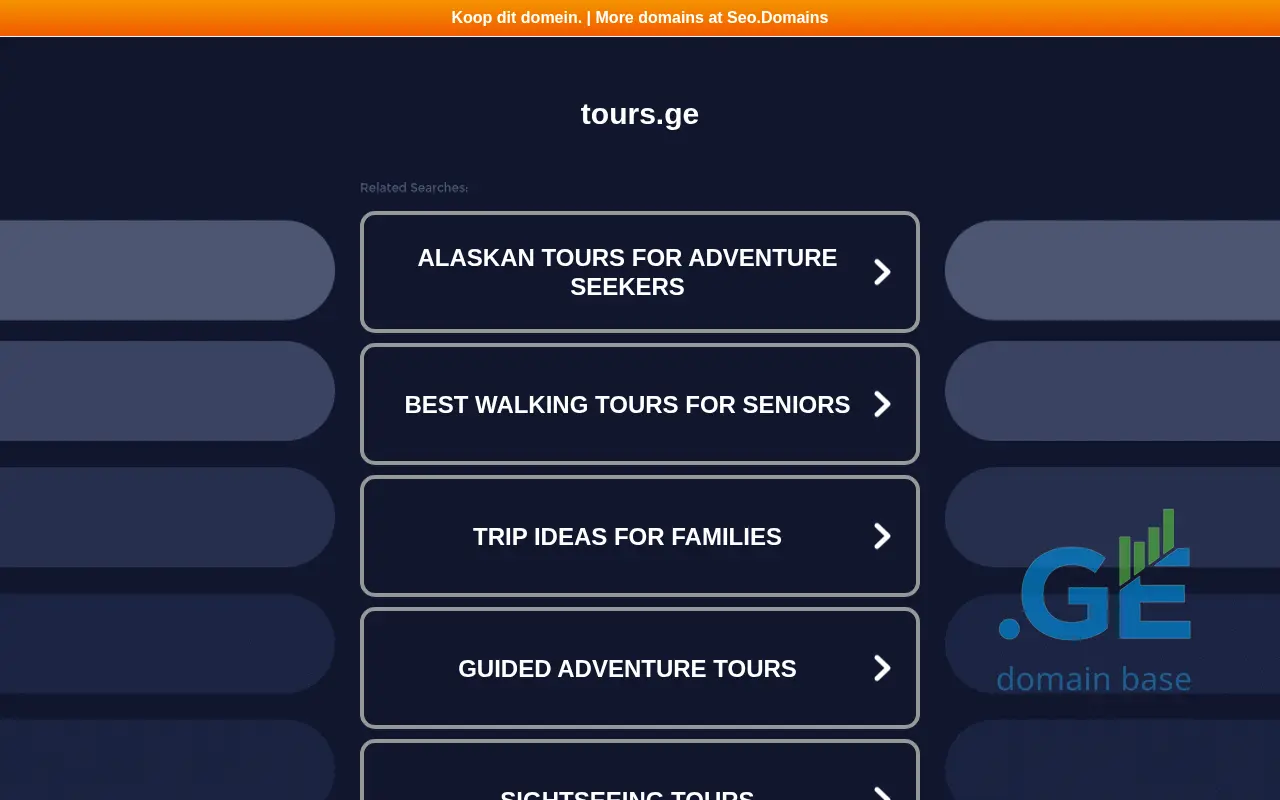 Screenshot of the site tours.ge