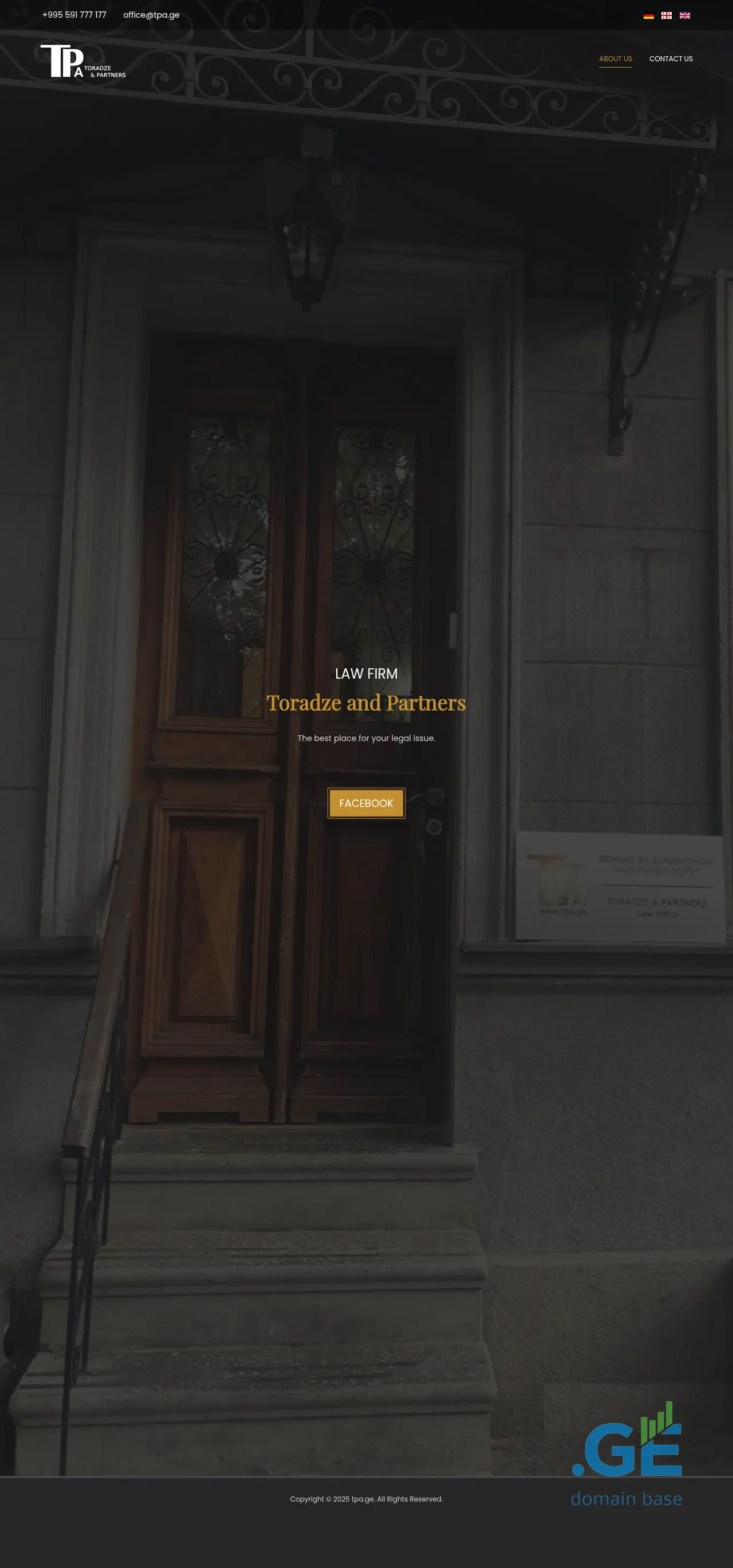 Screenshot of the site tpa.ge