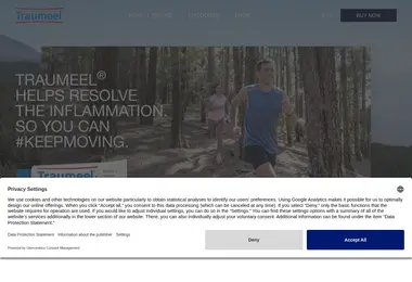 Screenshot of traumeel.ge