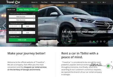 Скриншот travelcar.ge
