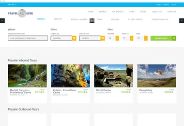 Screenshot of traveldesk.ge