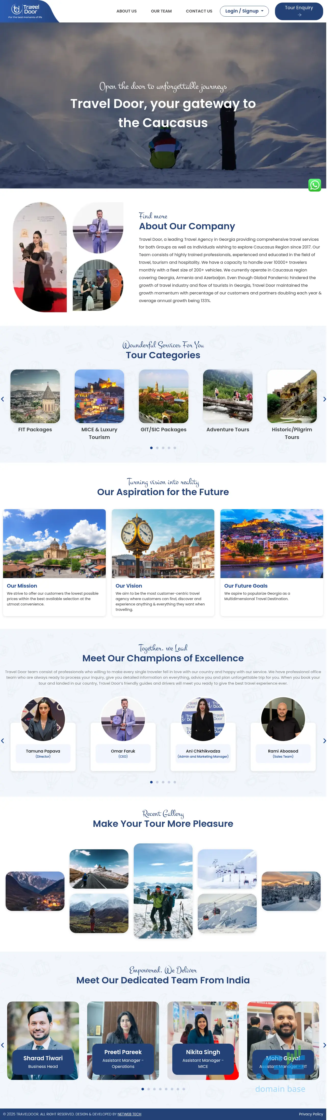 Screenshot of the site traveldoor.ge