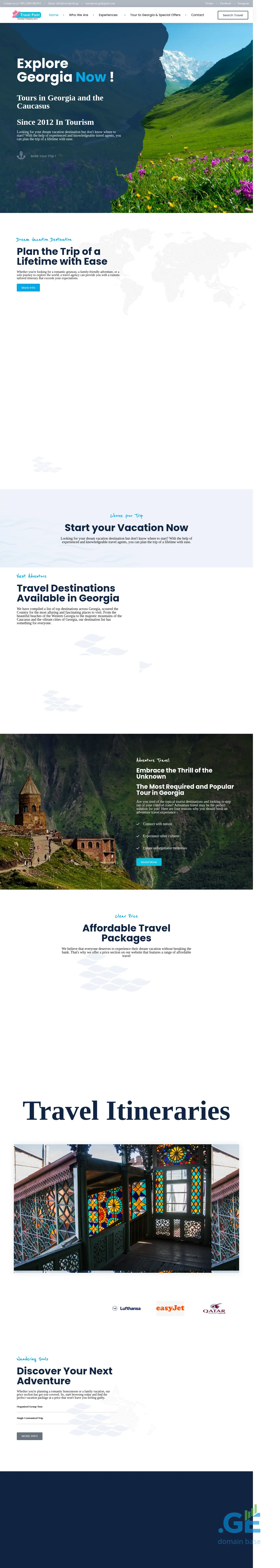 Screenshot of the site travelpoint.ge