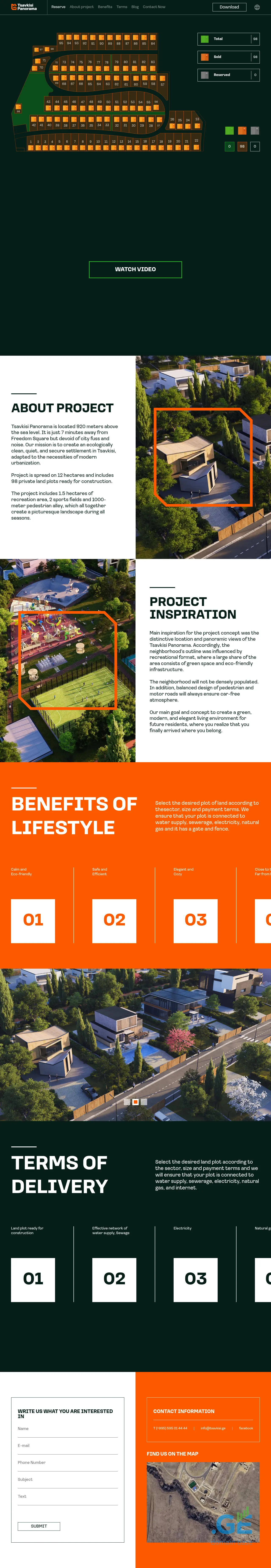 Screenshot of the site tsavkisi.ge