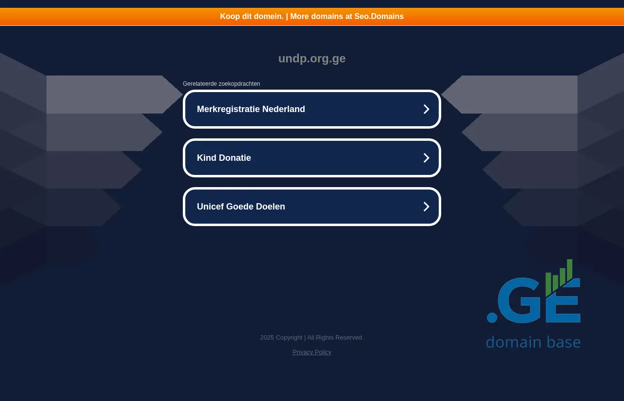 Screenshot of the site undp.org.ge