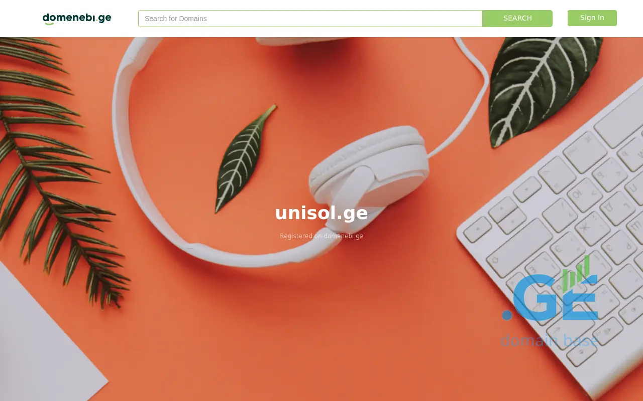 Screenshot of the site unisol.ge