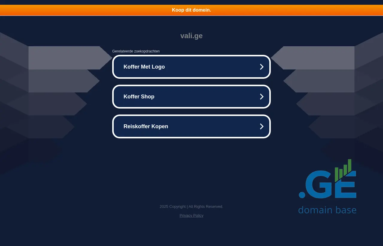 Screenshot of the site vali.ge