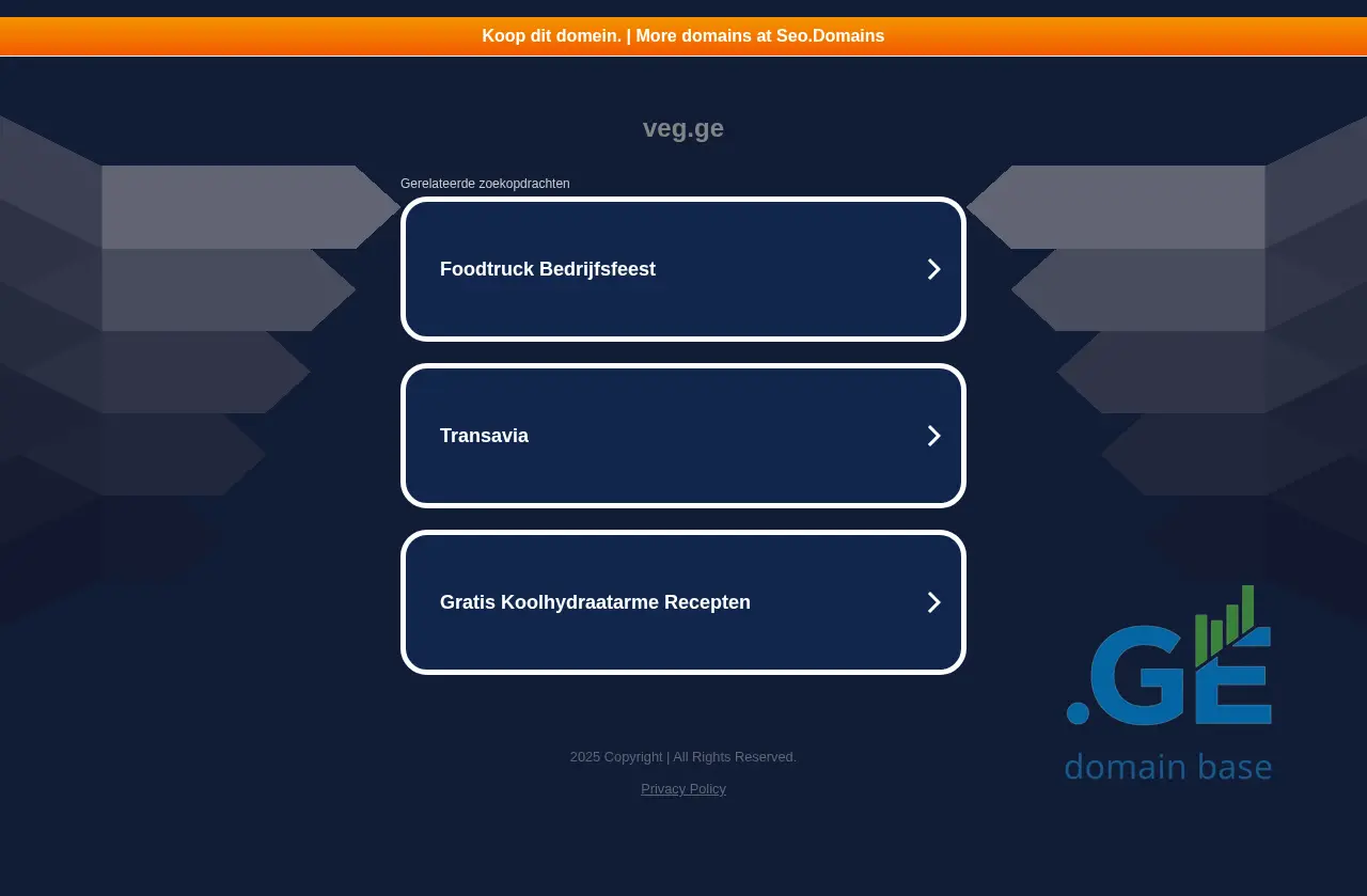 Screenshot of the site veg.ge