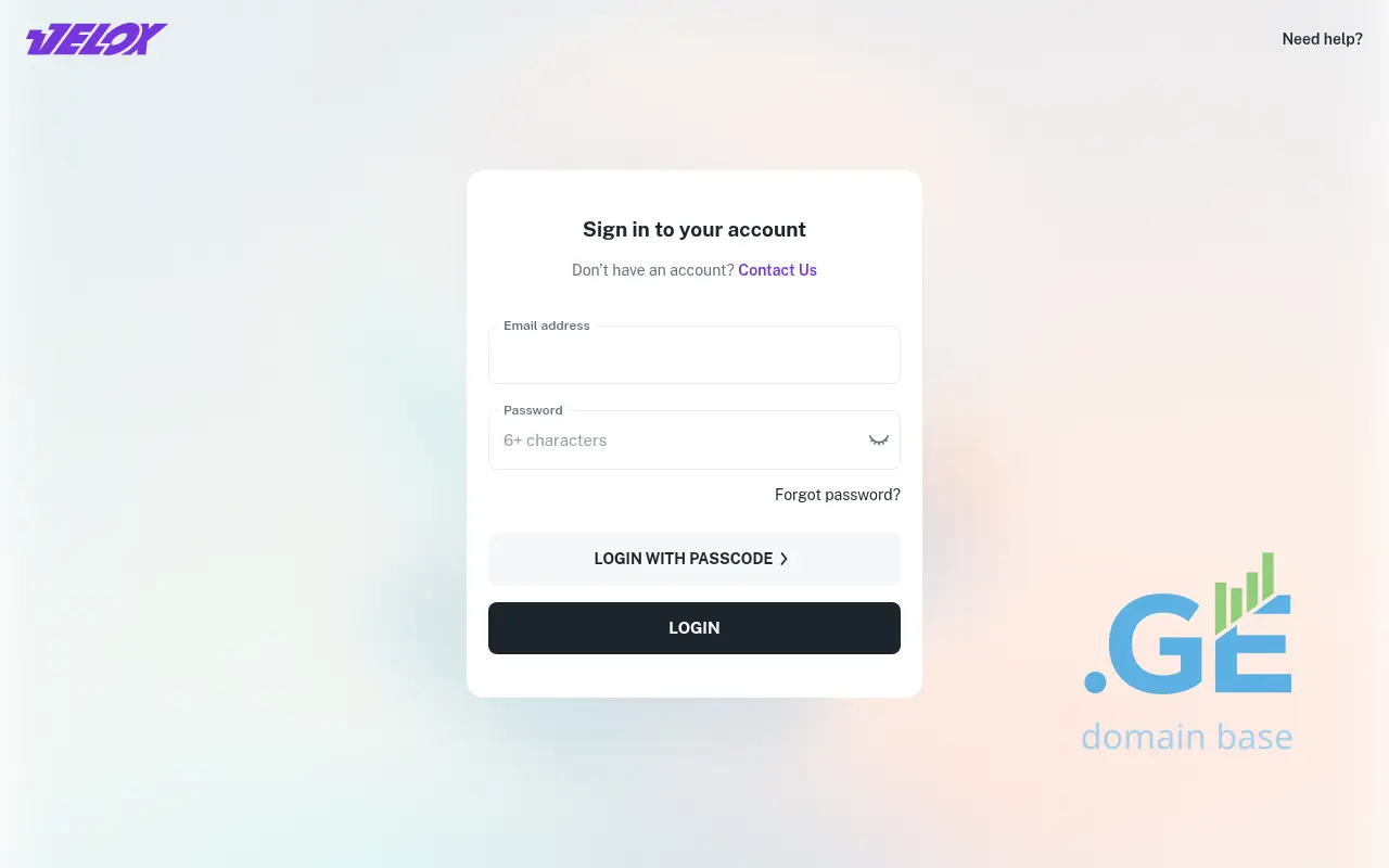 Screenshot of the site velox.ge