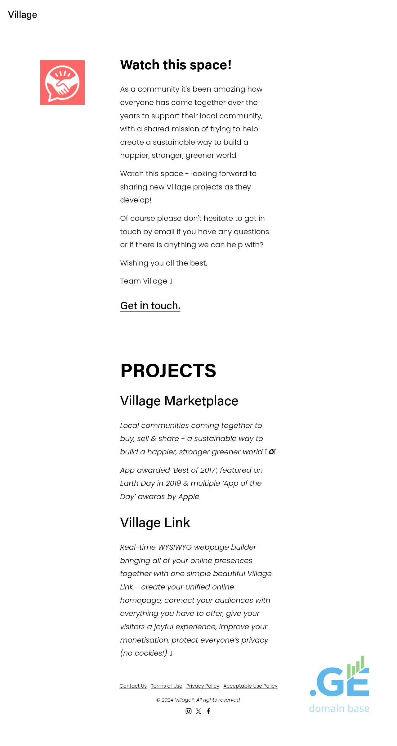 Screenshot of the site villa.ge