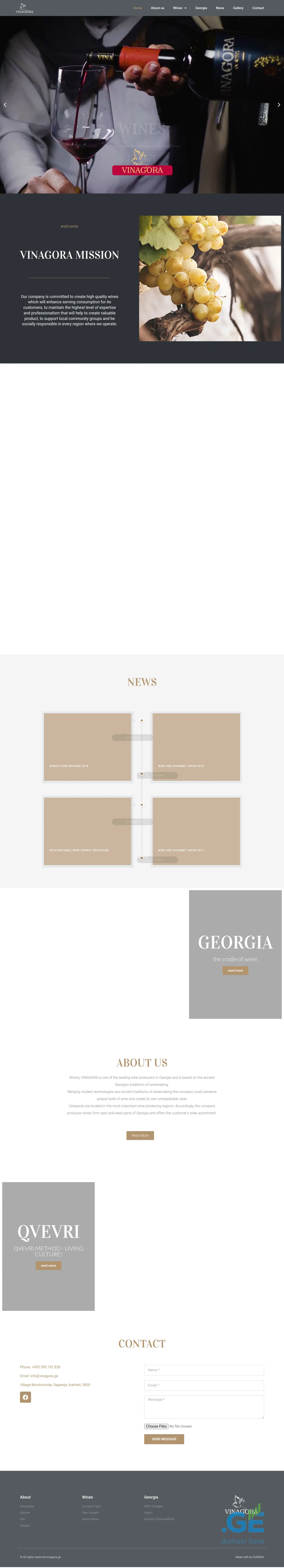 Screenshot of the site vinagora.ge
