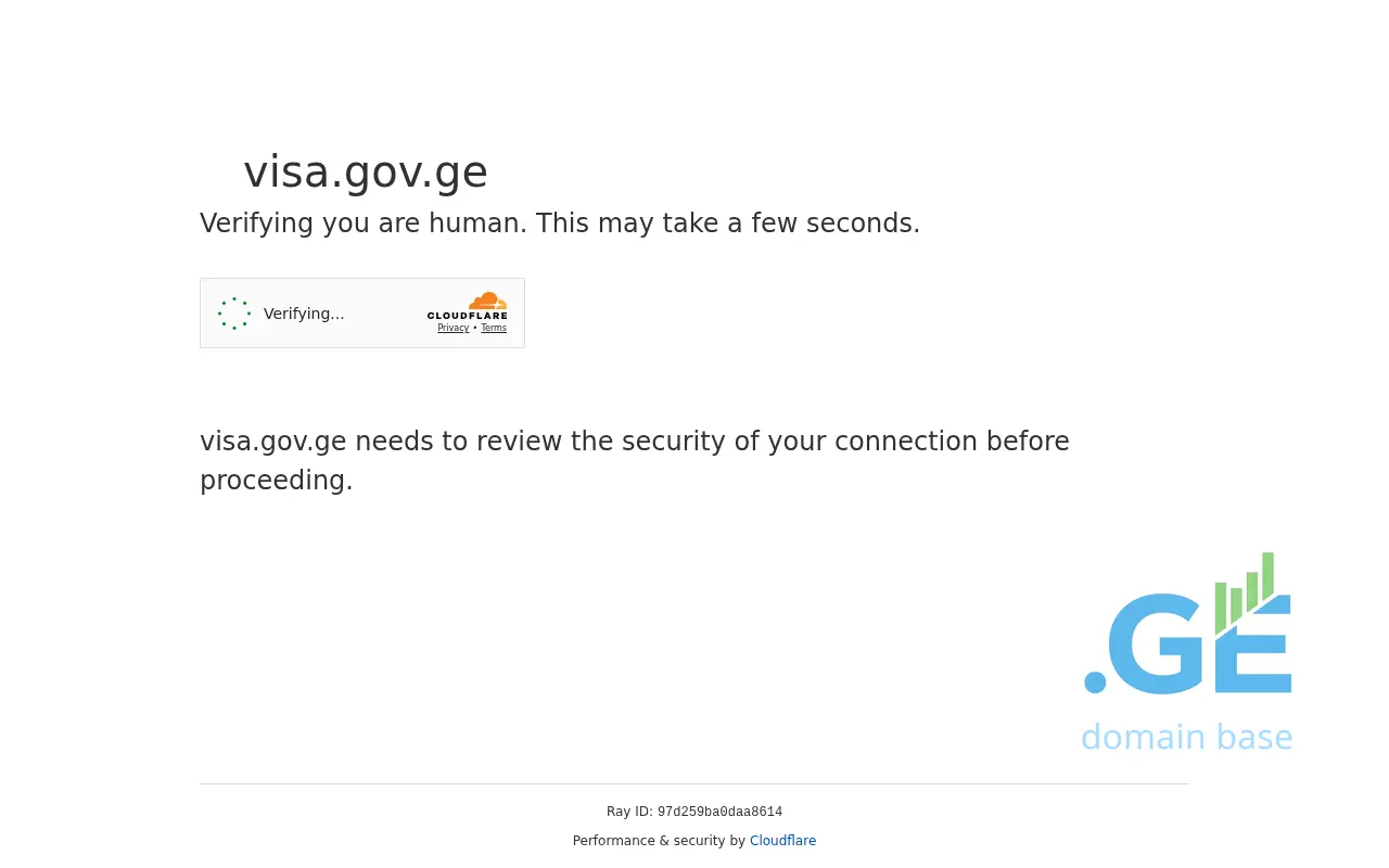 Screenshot of the site visa.gov.ge