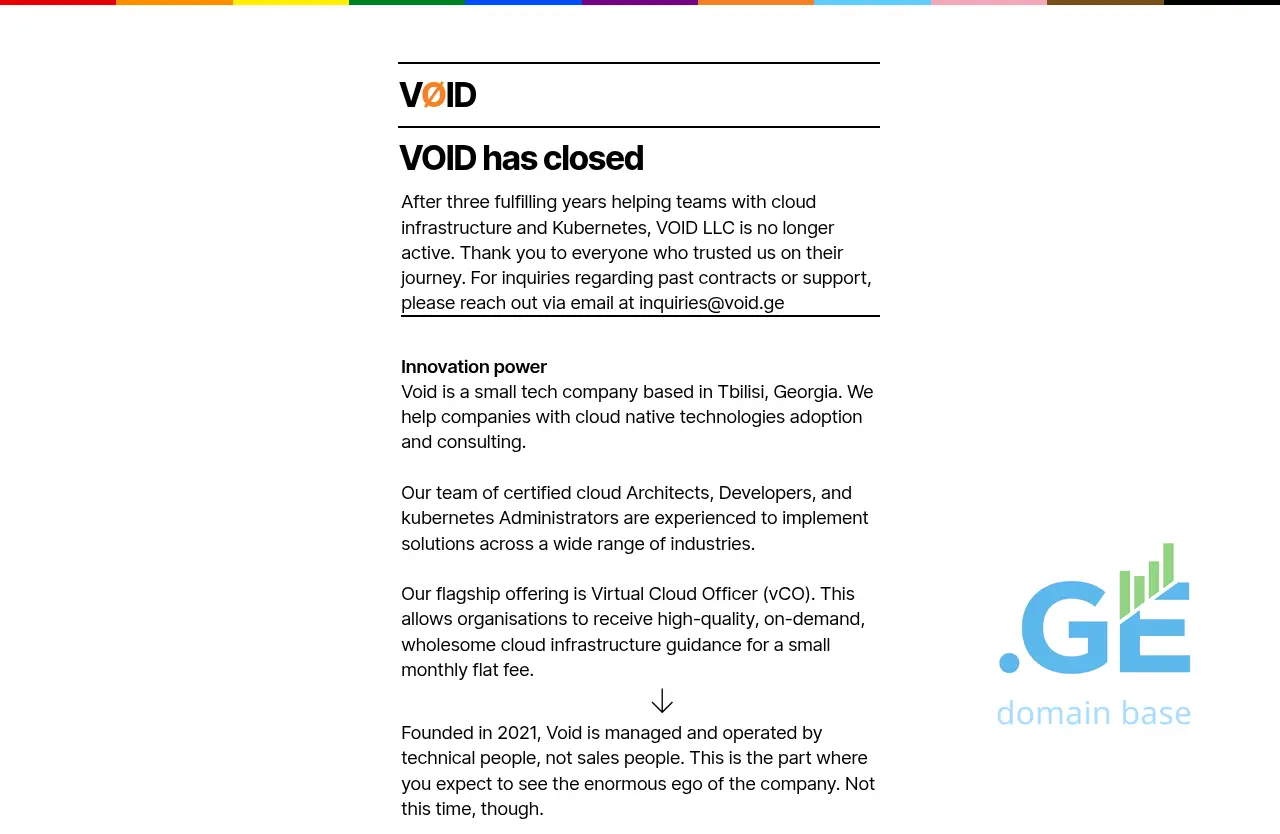 Screenshot of the site void.ge