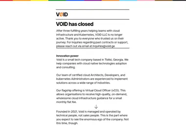 Screenshot of void.ge
