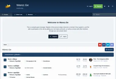 Screenshot of warez.ge