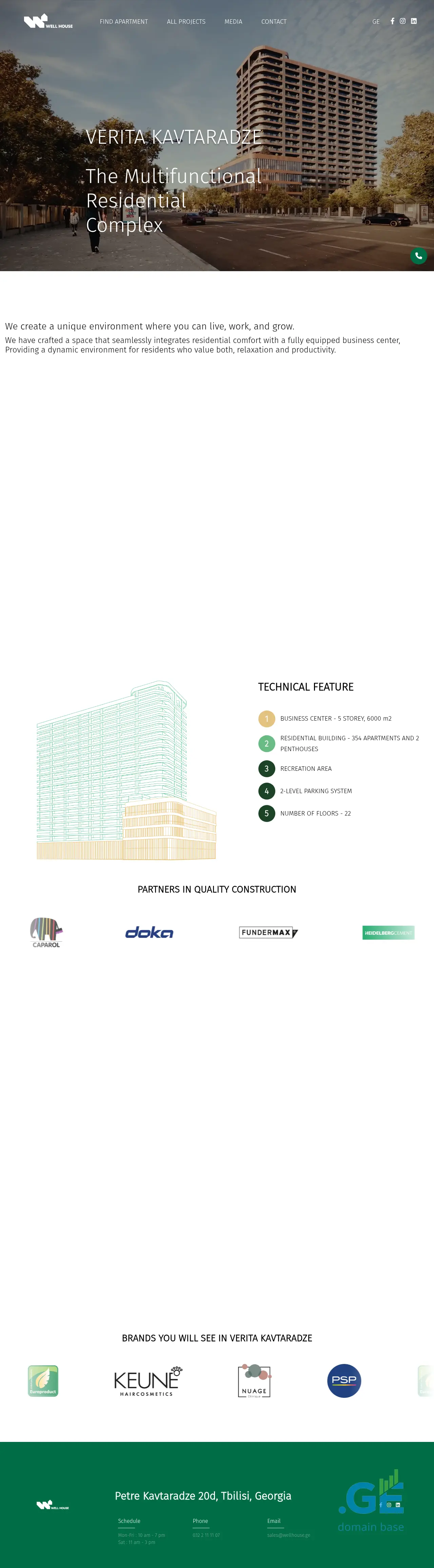 Screenshot of the site wellhouse.ge