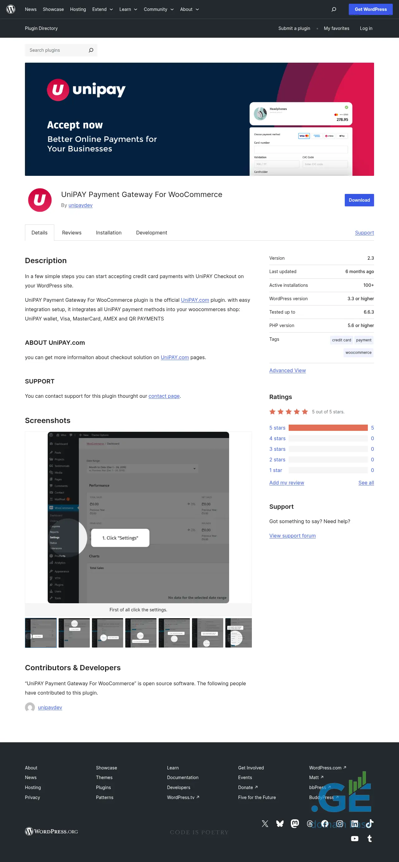 Screenshot of the site woocommerce.ge