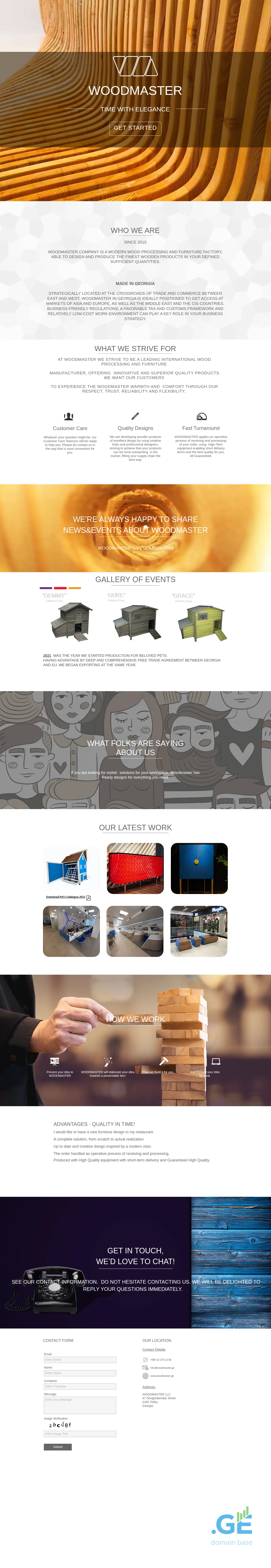 Screenshot of the site woodmaster.ge