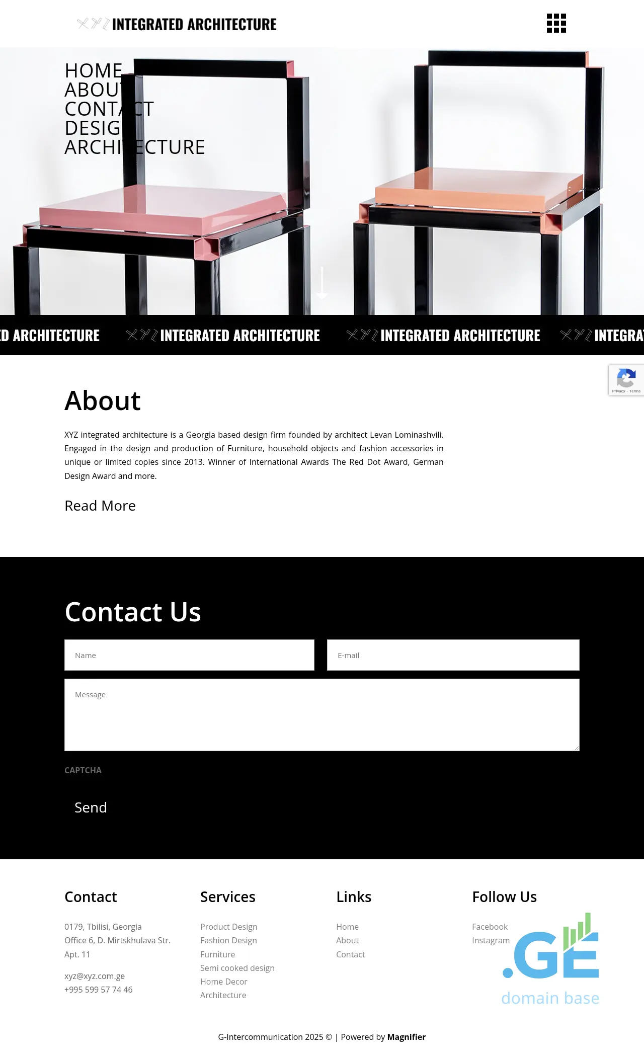 Screenshot of the site xyz.com.ge