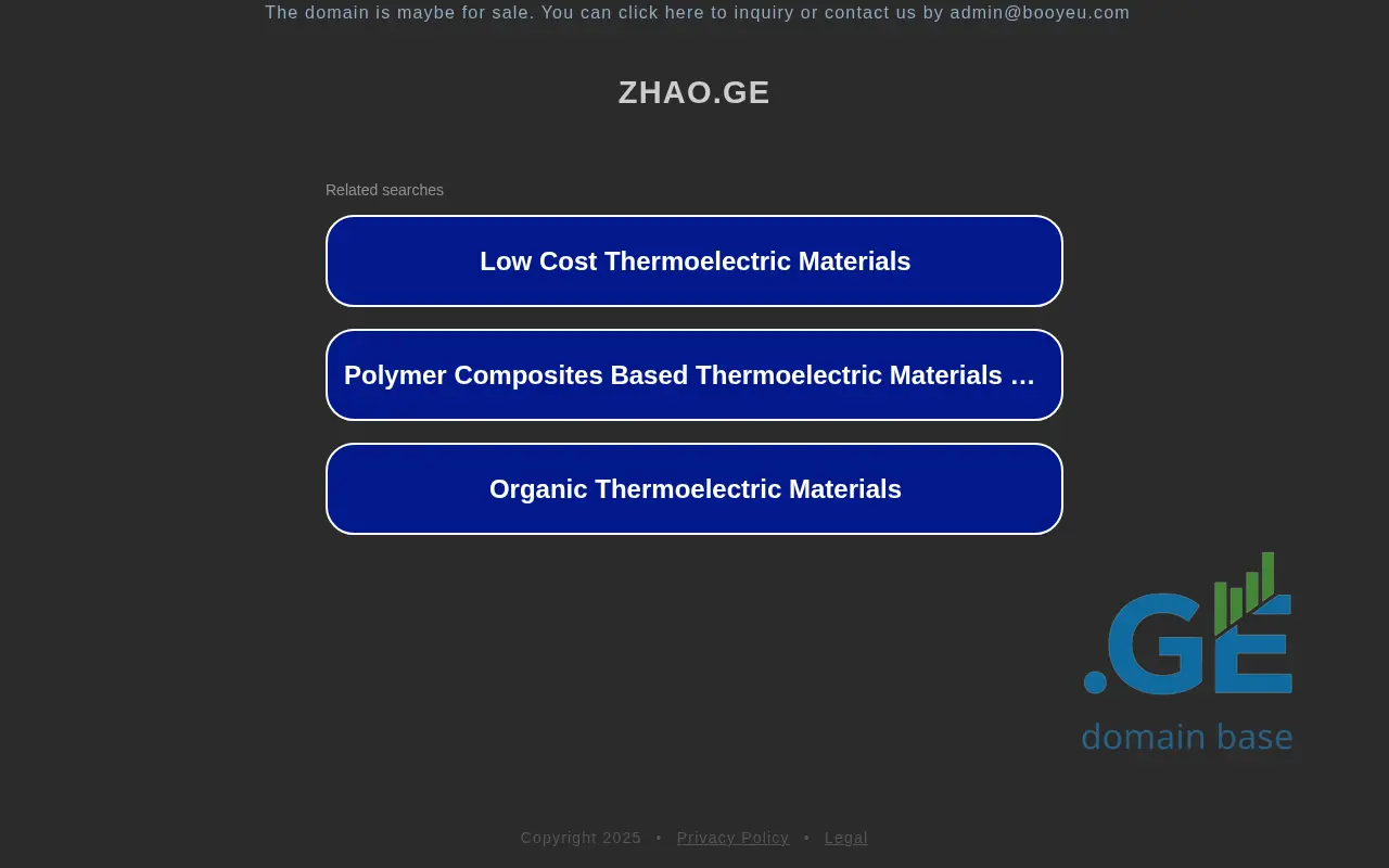 Screenshot of the site zhao.ge
